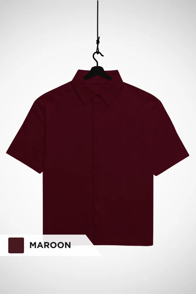 Pack of 3 Oversized Shirts White, Black and Maroon