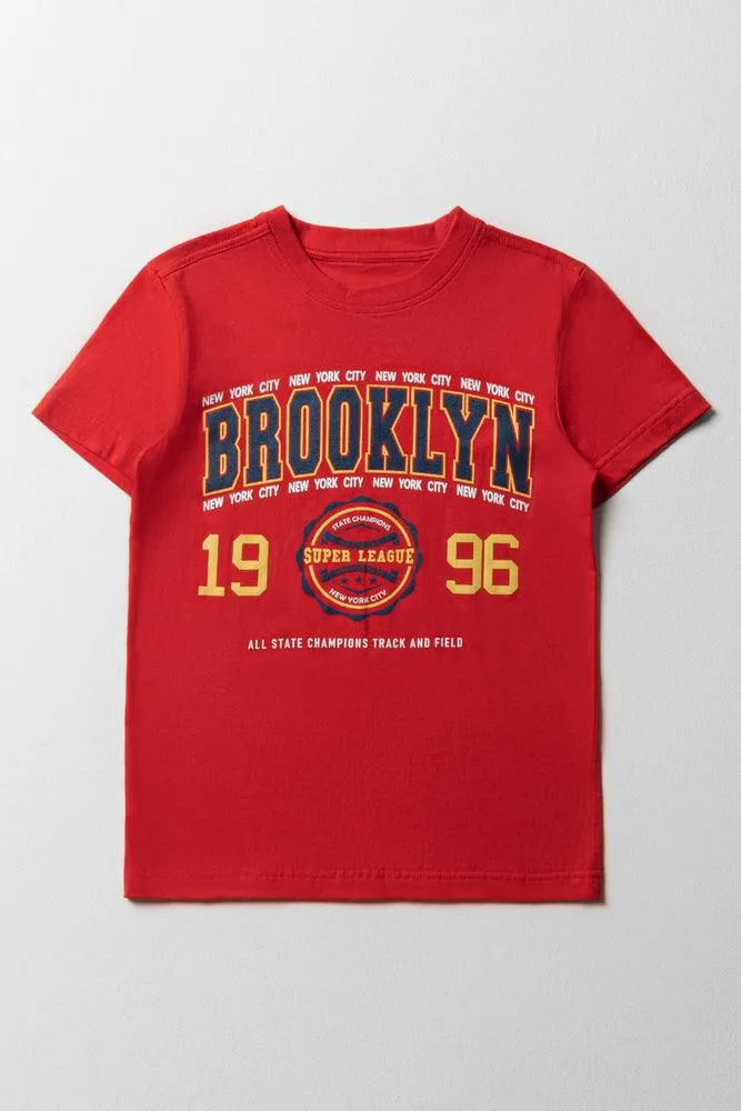 Printed T-Shirt Brooklyn Red