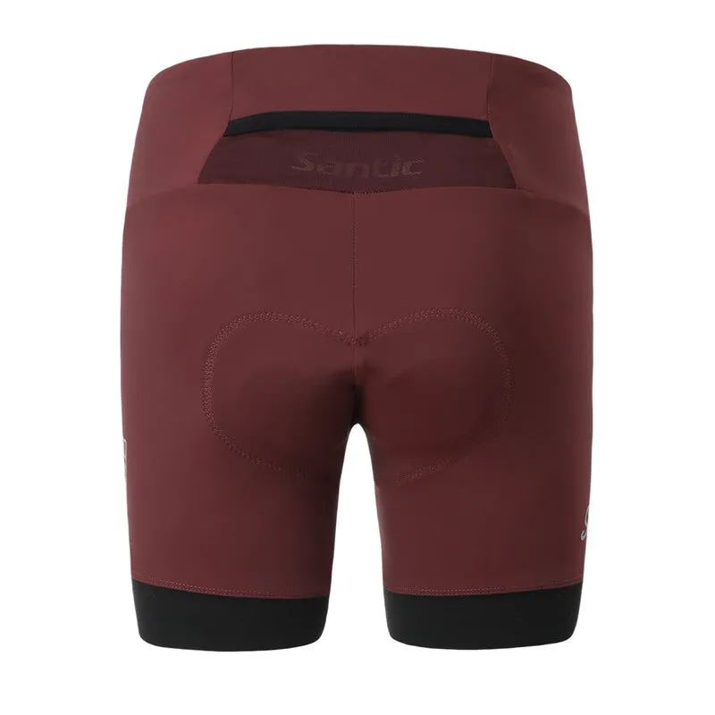 Santic Monet Red Women Padded Cycling Shorts