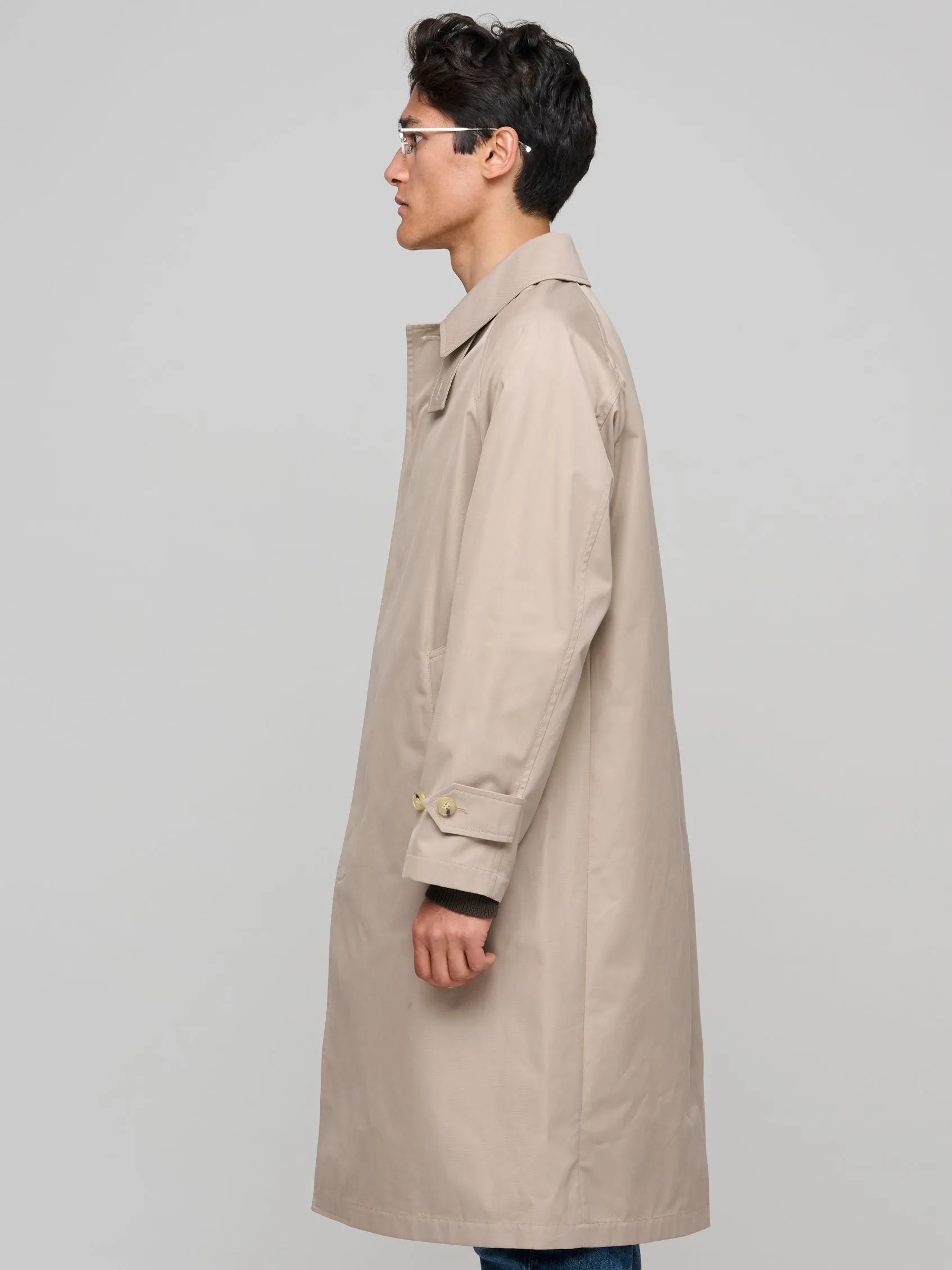 Selwyn Gabardine Cotton Coat, Sand