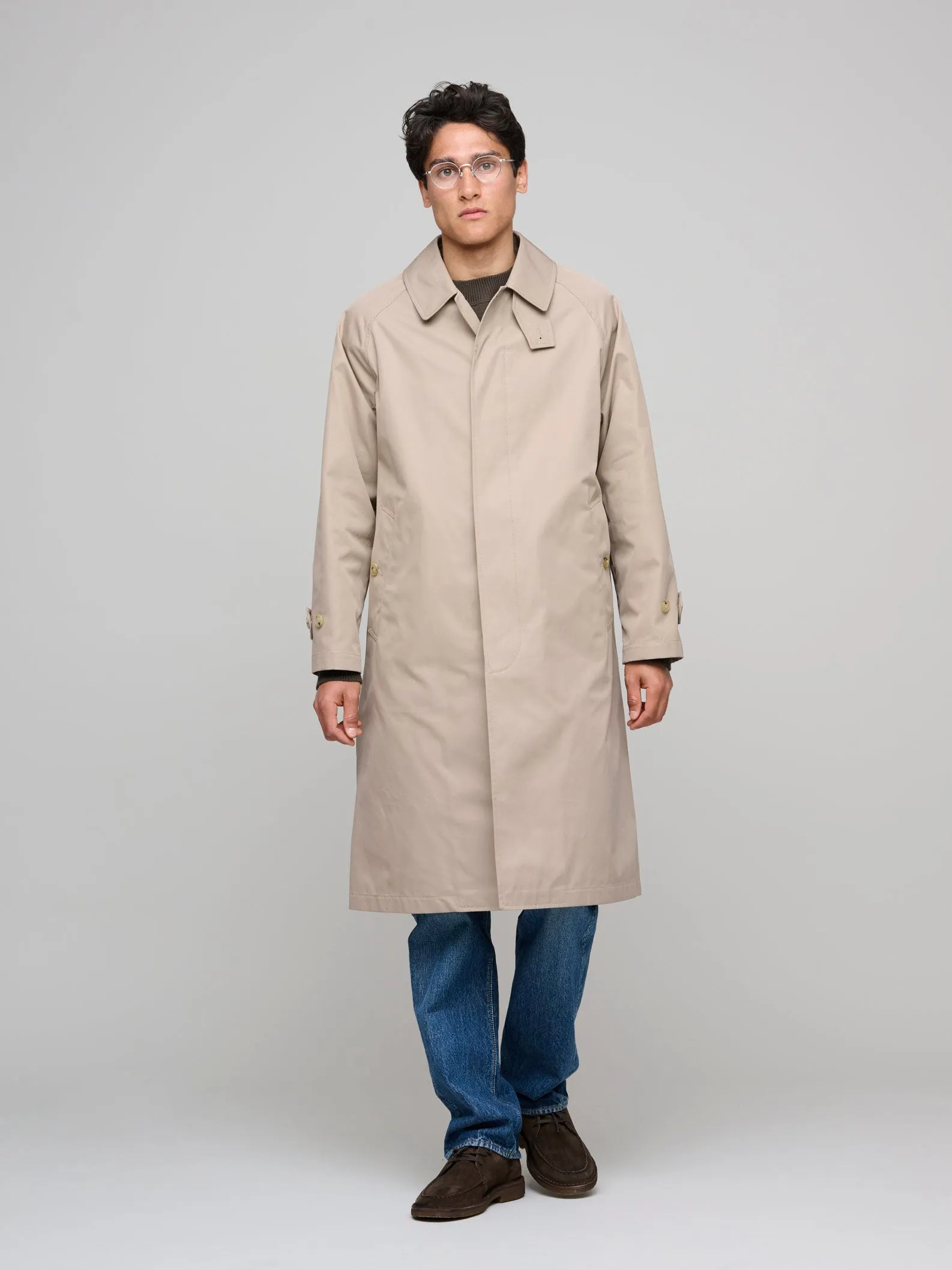 Selwyn Gabardine Cotton Coat, Sand