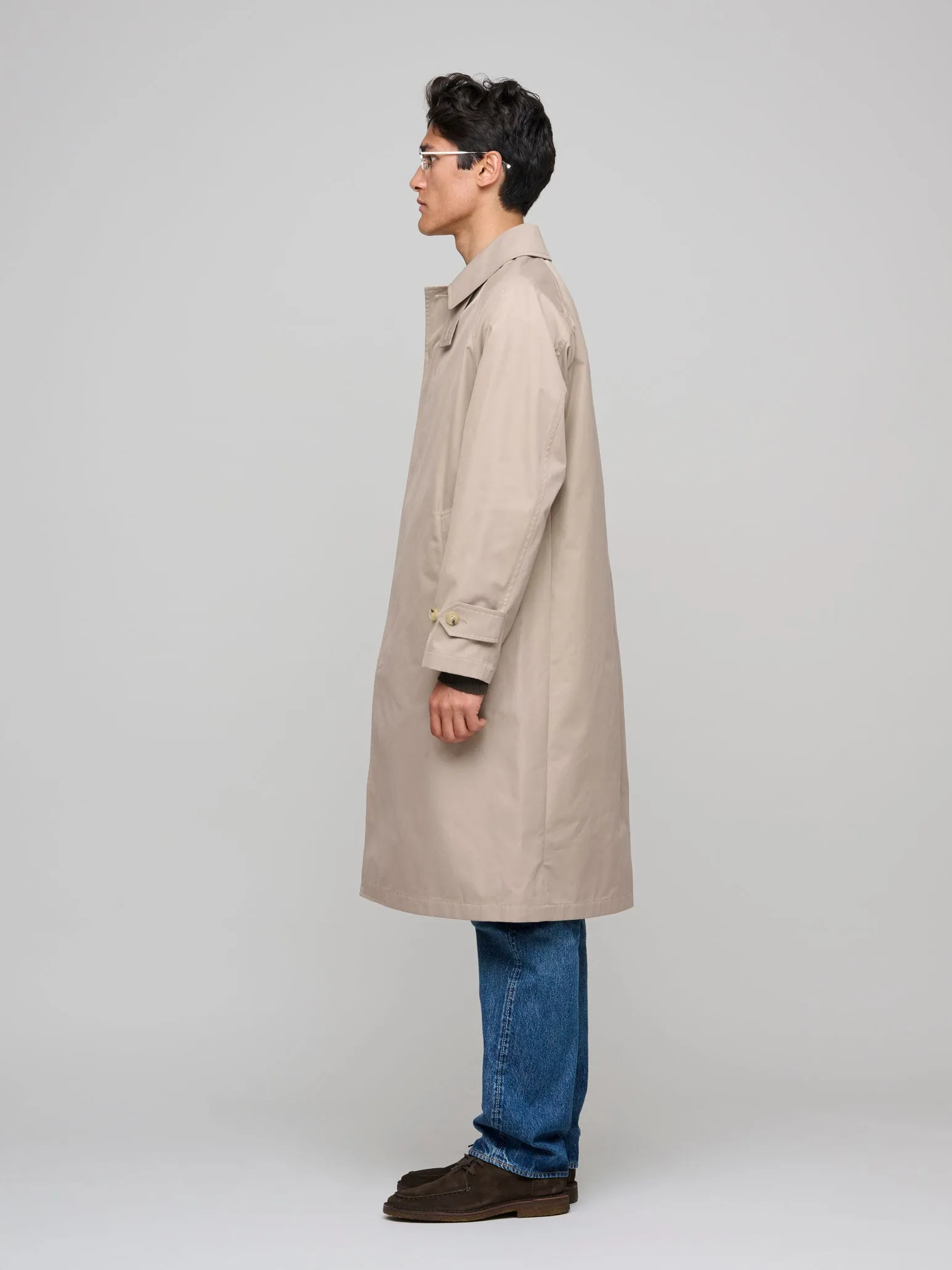 Selwyn Gabardine Cotton Coat, Sand