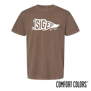 SigEp Comfort Colors Brown Pennant Short Sleeve Tee