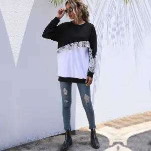 Snake Pattern Casual Slim Sweater Women Wholesale