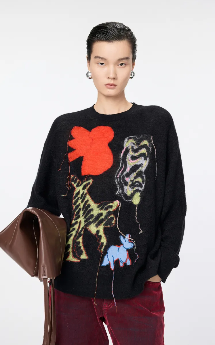 Sweater / JNBY Oversized Chic Cat Sweater