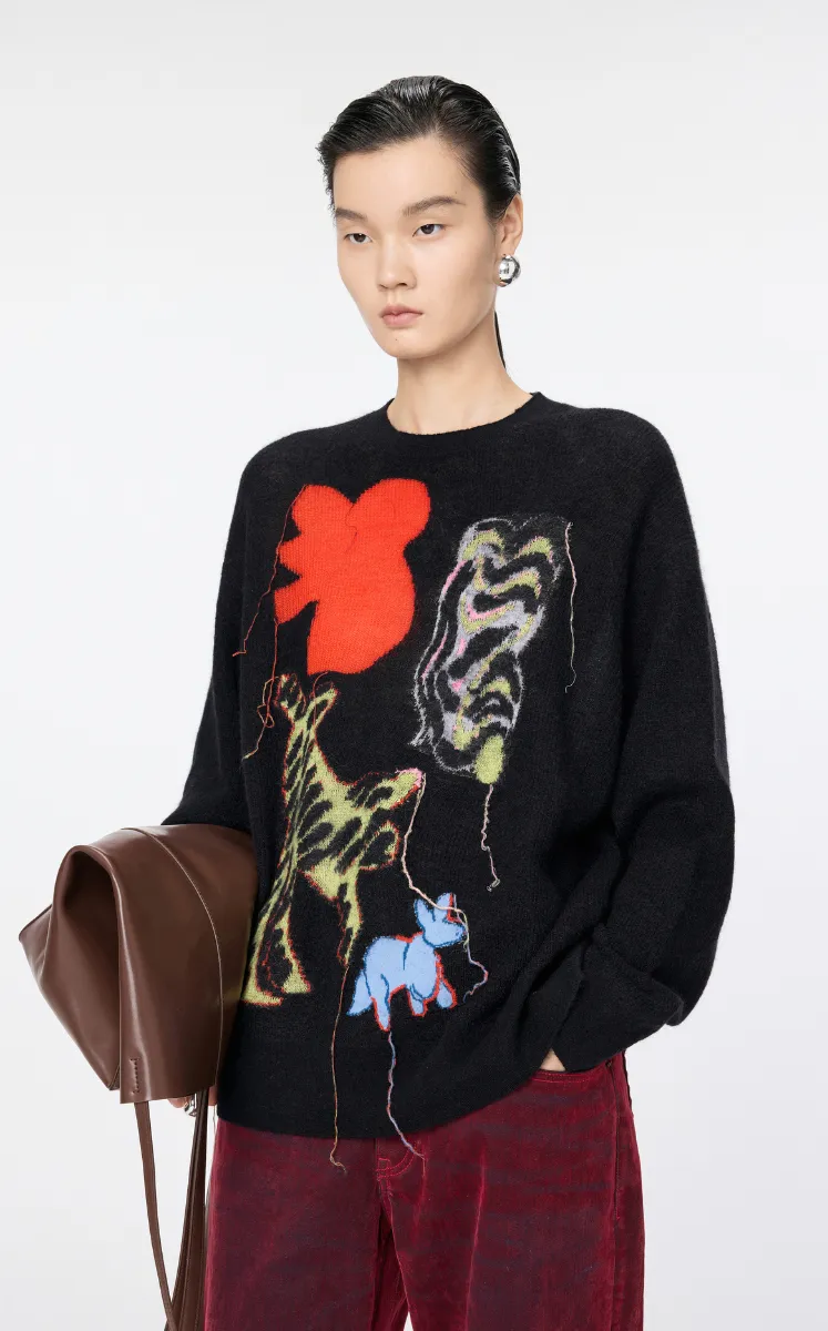 Sweater / JNBY Oversized Chic Cat Sweater