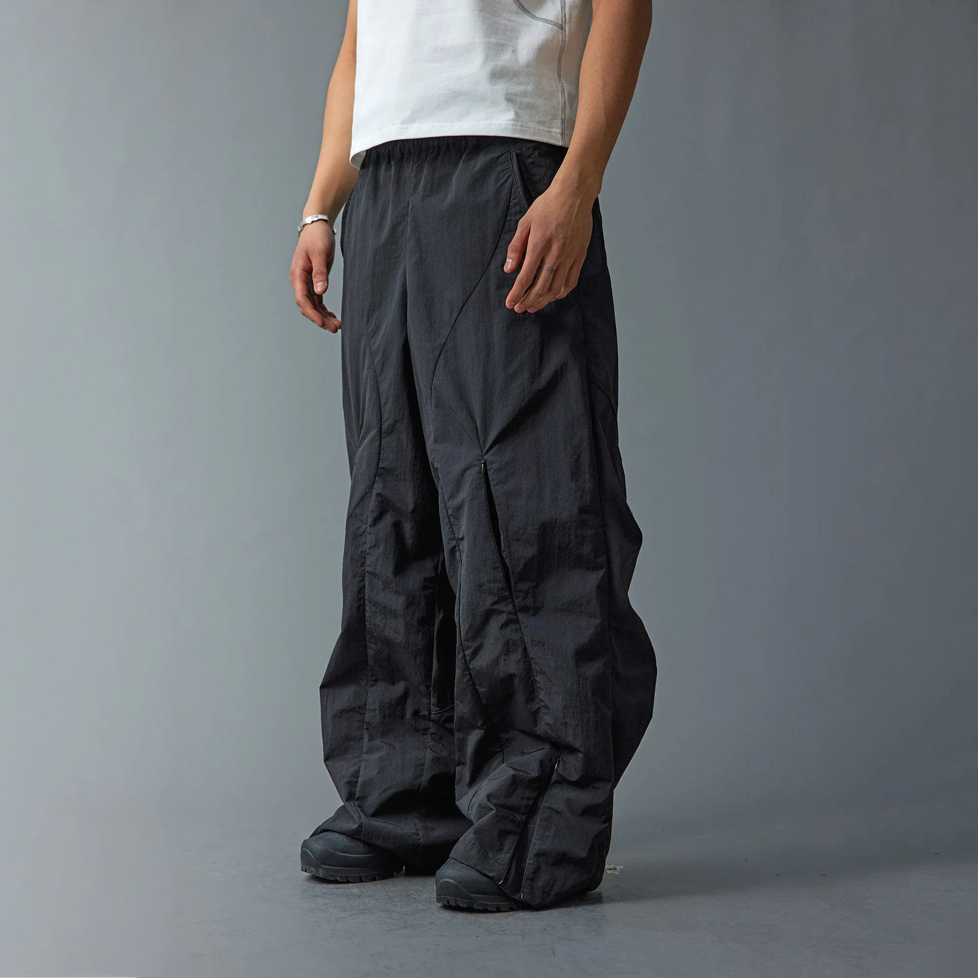 Tech Pleated Wide Leg Pants