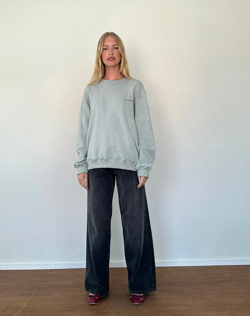 Tillie Jumper in Ecru with Motel Cashmere Embroidery