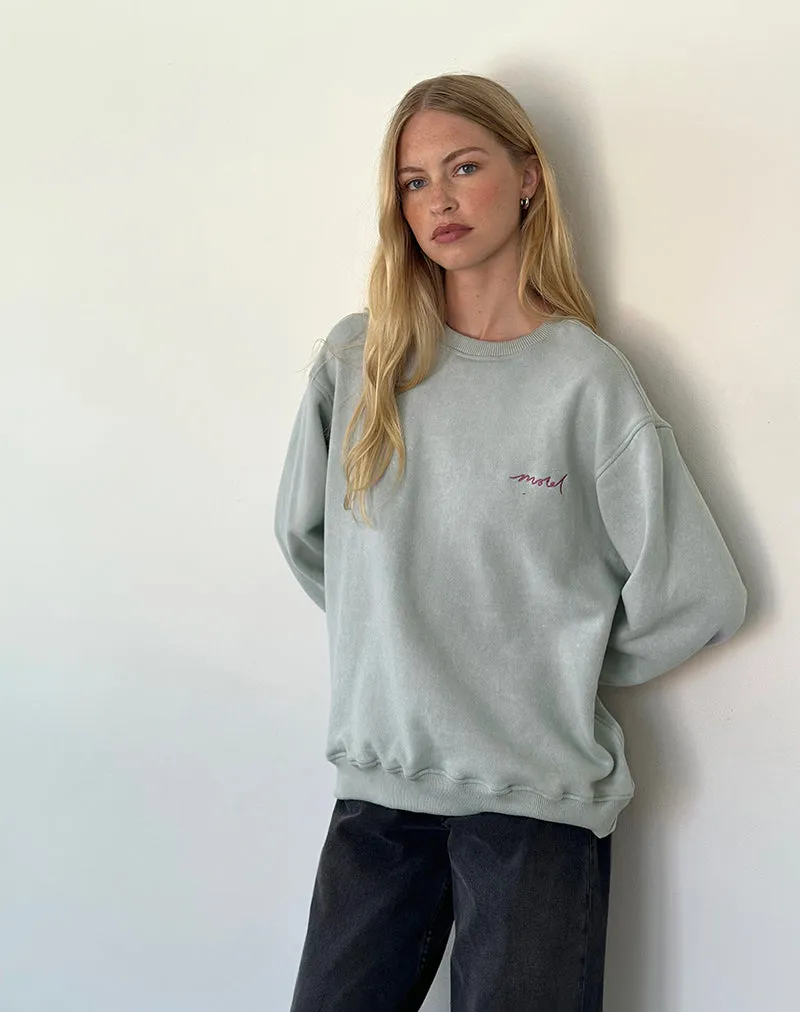 Tillie Jumper in Ecru with Motel Cashmere Embroidery