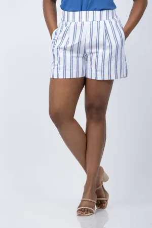 Tyler Boe Striped Shorts in Sea Blue