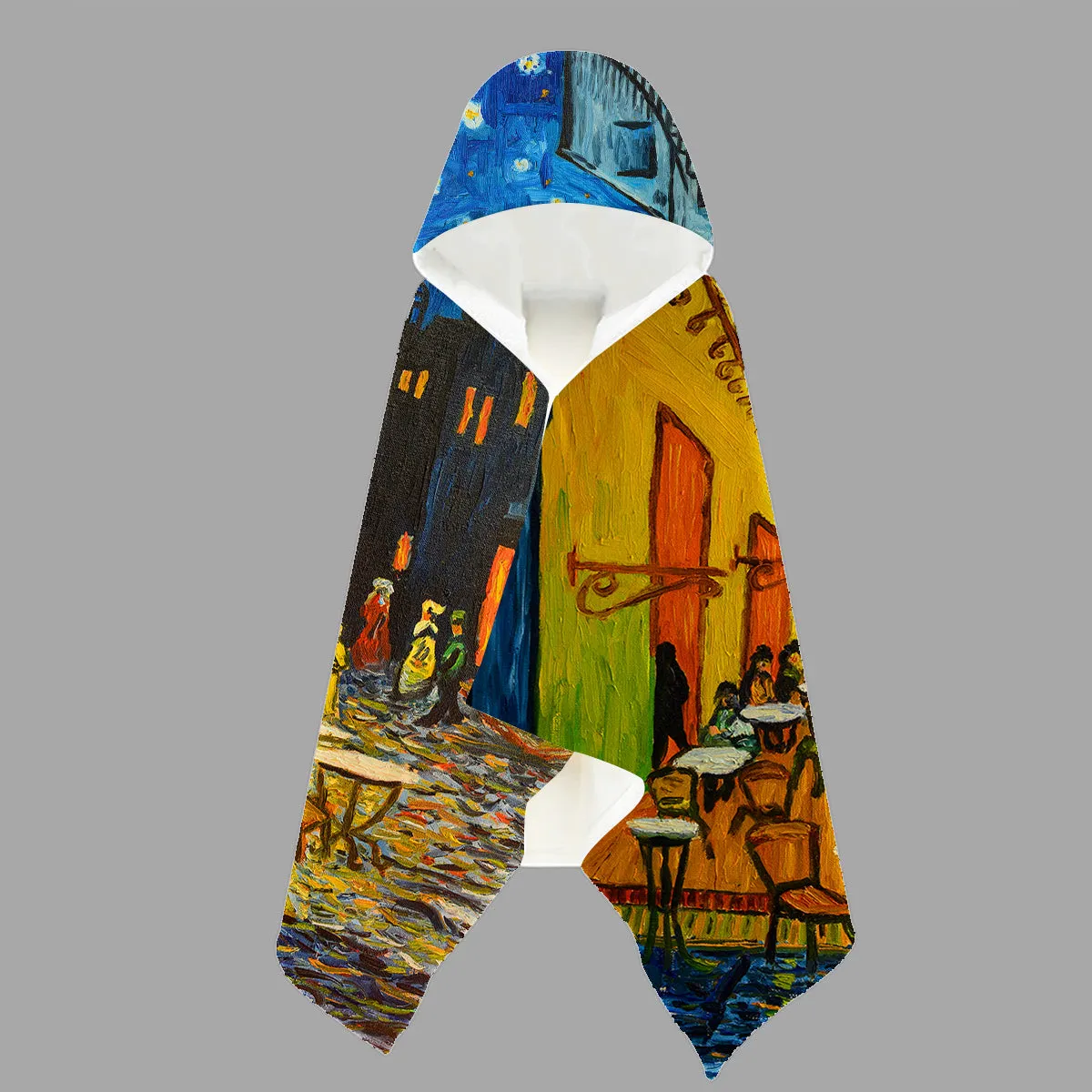 Van Gogh Cafe Terrace Hooded Towel