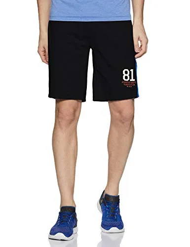 Van Heusen Athleisure Men Knit Shorts - Cotton Rich - Smart Tech, Easy Stain Release, Anti Stat, Ultra Soft, Moisture Wicking Black