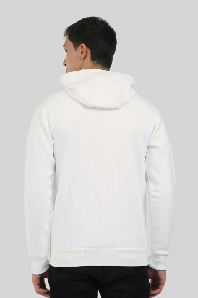 White Zip Hoodie for men