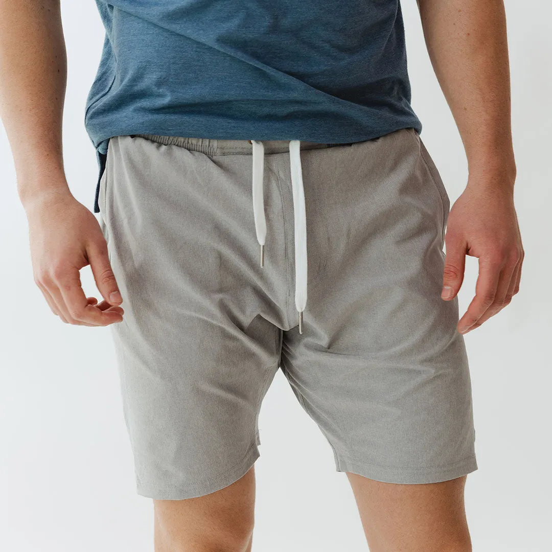 Wind and Sea Shorts, Heather Light Grey