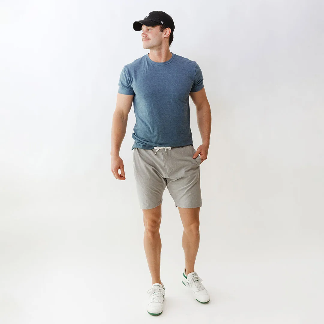 Wind and Sea Shorts, Heather Light Grey