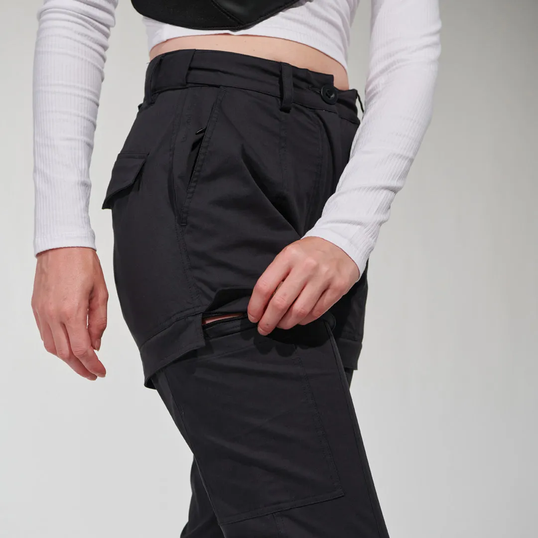 Women's Zip-Off Pant All Black