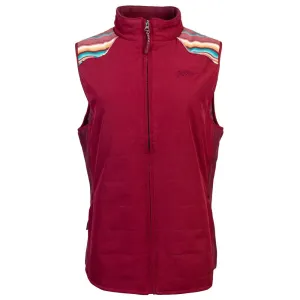 Youth "Hooey Girls Packable Vest" Burgundy w/Stripe Detailing